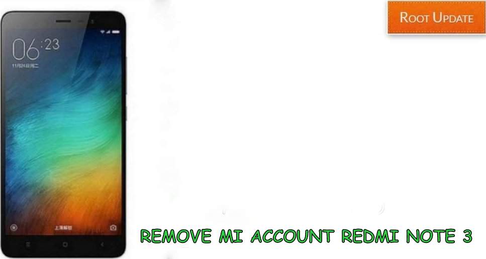 Redmi Note 3 Mi Account